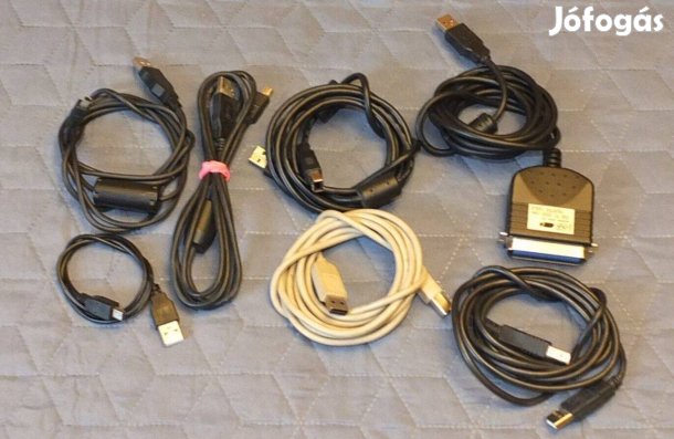 Nyomtató és egyéb kábelek 7 darab, mini usb stb