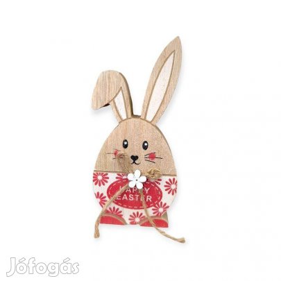 Nyúl húsvéti fa asztaldísz masnival 6,5x2x14,5cm