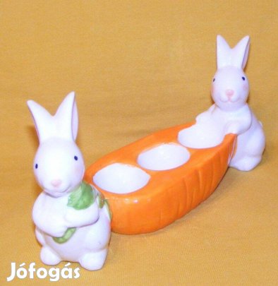 Nyuszi, répa húsvéti tojástartó kínáló
