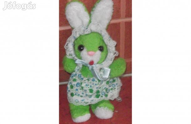 Nyuszi plüssfigura zöld - húsvétra