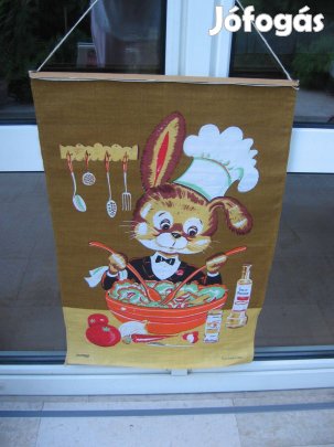 Nyuszi textil falikép