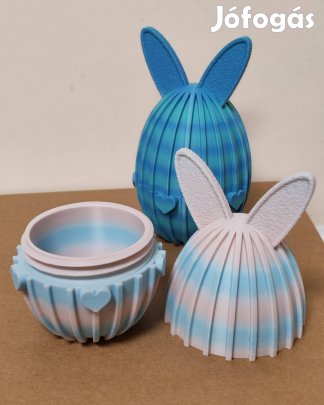 Nyuszifüles húsvéti ajándék tojás