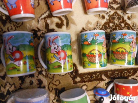 Nyuszikás porcelán füles csésze akár húsvétra is
