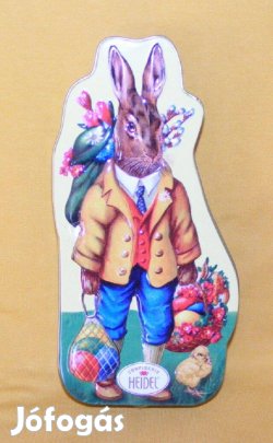 Nyuszis, húsvét fémdoboz, díszdoboz