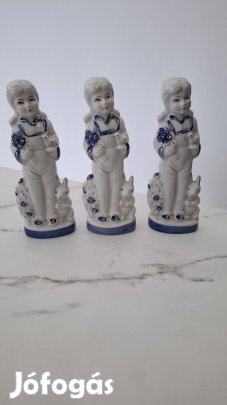 Nyuszis gyerek figura porcelán