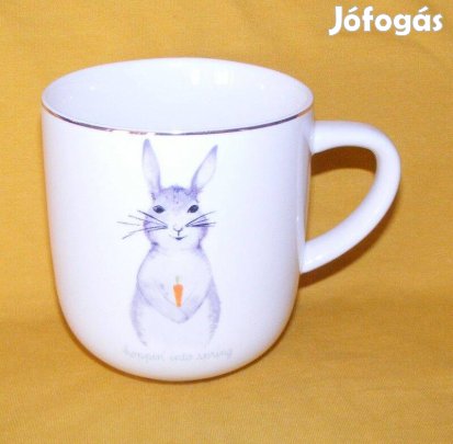 Nyuszis porcelán bögre