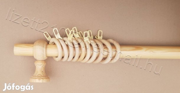 OBI Fa karnis függönyrúd függönykarika szettel erdeifenyő