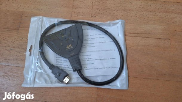 OEM 3 portos HDMI elosztó kábel, 4K