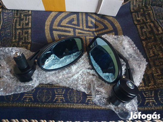 OEM motoros visszapillantó tükör készlet, 2 db - új, fekete, fém