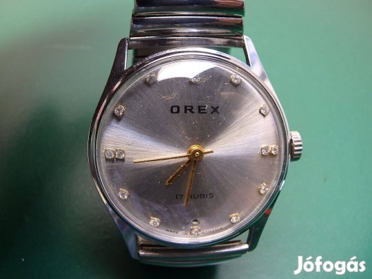 OREX Retro Férfi Régi Karóra Romania Kézihúzós 17 Köves Szerkezet Gyö