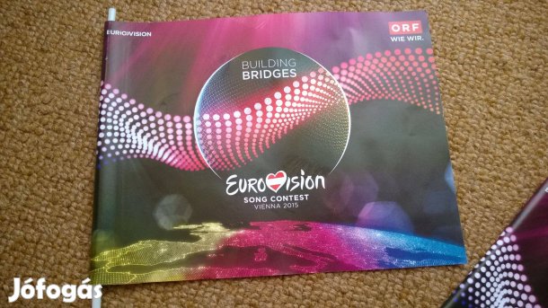 ORF Bécs Eurovision 2 db integető zászló új, párban 2015