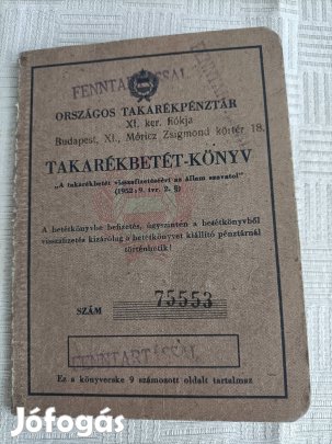 OTP takarékbetétkönyv a hatvanas évekből eladó