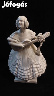 Ó Herendi porcelán Déryné szobor 36 cm, hibátlan