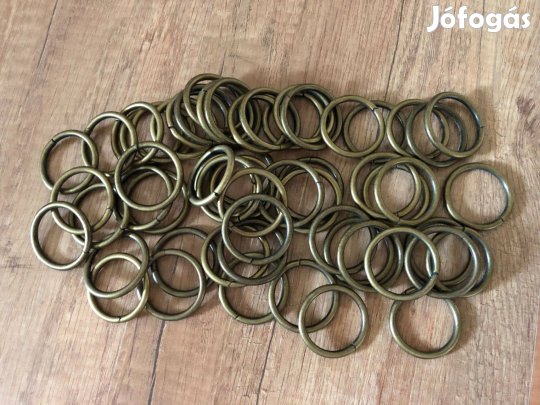 Óarany fém karnis karika akasztó 58db