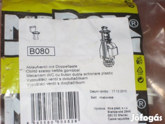 Öblítőszelep kettős gombbal