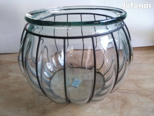 Öblös, üveg gyertyatartó, váza eladó!