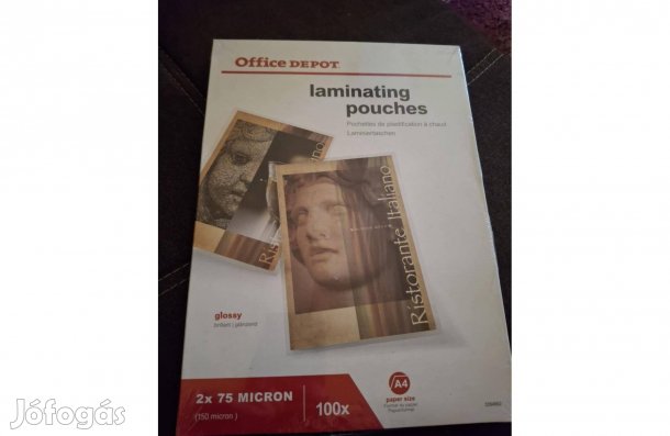 Office demót 2×75 mikron, 100 darab laminált fólia