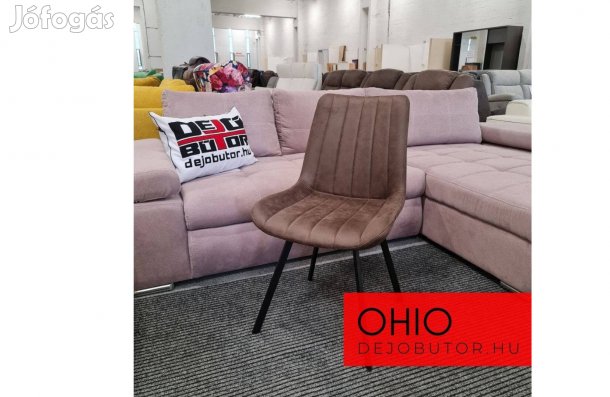 Ohio bronz étkezőszék fekete lábakkal 120 kg teherbírással