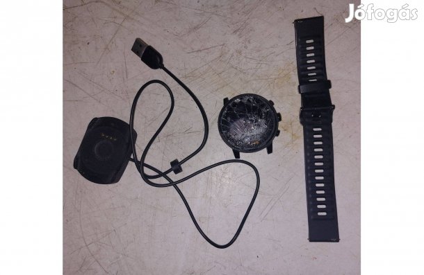 Okos óra amazfit törött töltő+szíj rendben