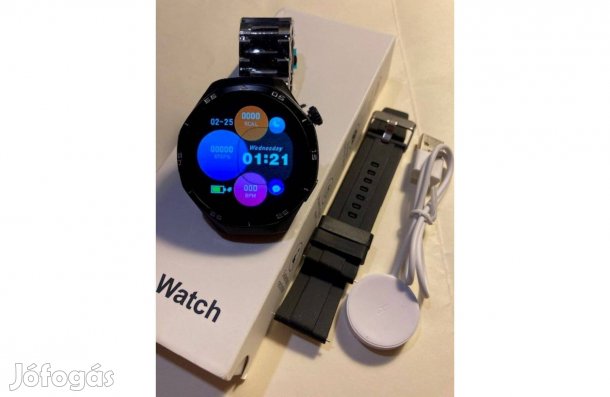 Okosóra 2026, új, Bluetooth-os, 48 mm átm, házi egészség diagnosztika