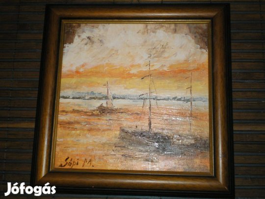 Olajfestmény Sápi Margit jelzéssel, kortárs hibátlan állapotban