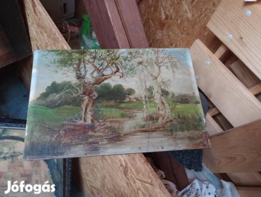 Olajfestmény Tájkép Fára Festve