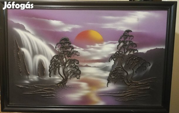 Olajfestmény keretben. 86 x 57 cm