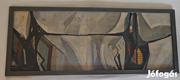 Olajfestmény kerettel együtt 82x33 