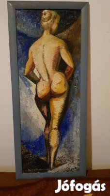 Olajfestmény táblán /szigno angol művész/