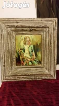 Olajfestmény táblán szignó Kádár Béla