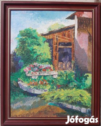 Olajfestmény tájkép olaj festmény 1980ból