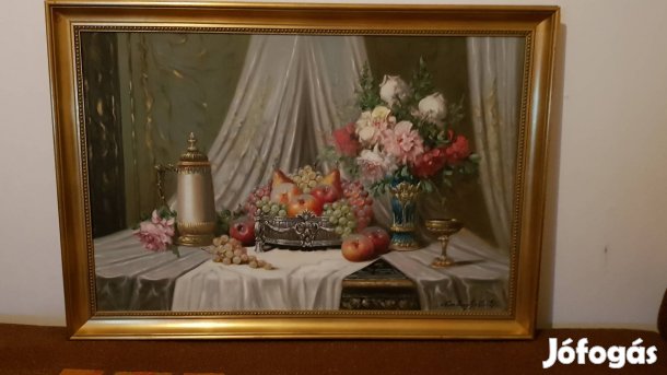 Olajfestmény vásznon szigno Balogh Béla 