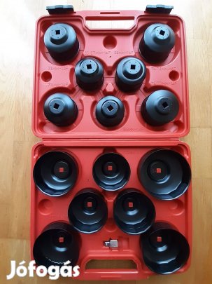 Olajszűrő leszedő készlet 15 részes tányéros kivitel