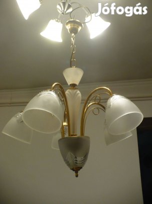 Olasz Art Deco üveg mennyezeti lámpa