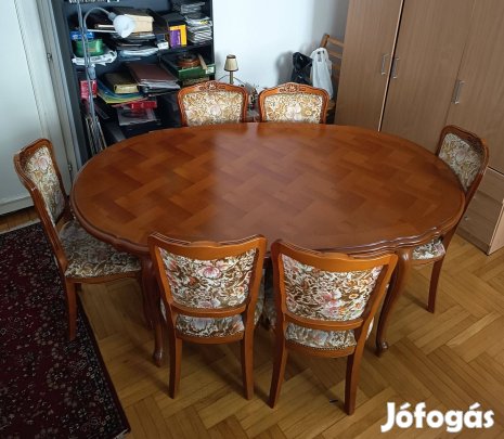 Olasz Étkezőasztal + 6 eredeti szék