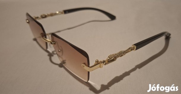 Olasz Új exkluzív női aranyozott napszemüveg , tokkal 