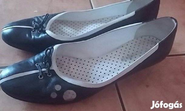 Olasz bőrcipő Fekete 39 törpetűsarkú