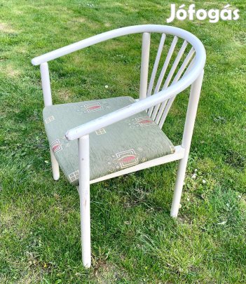 Olasz design fehér karosszékek ebédlőszék étkezőszék pálcás 3 db