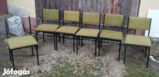 Olasz industrial vas szék,vasszék 5db