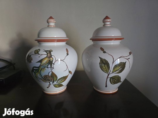 Olasz kézzel festett váza párban