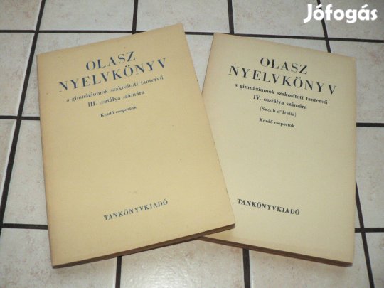 Olasz nyelvkönyv III-IV. a gimnáziumok szakosított osztályai számára