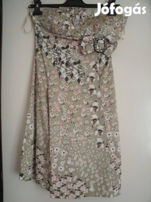 Olasz pánt nélküli kellemes szín összeállítású party, koktél, ruha