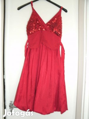 Olasz pántos alkalmi bordó koktél, party ruha. Hátul megkötős,