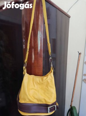 Olasz sárga bőrtáska+ ajándék
