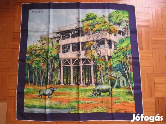 Olasz selyemkendő elefánttal