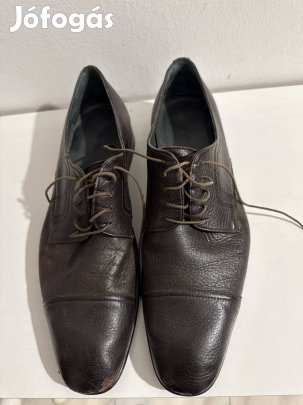 Olasz sötét barna bőr cipő 11