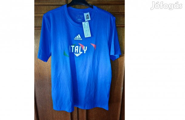 Olasz válogatott eredeti kék adidas EURO2024 póló (M, 2XL)