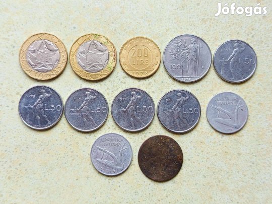 Olaszország 12 db különböző Érme 5 Centesimi Líra 1861-1998