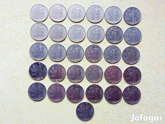 Olaszország 31 db különböző Érme 100 Líra 1955-1989