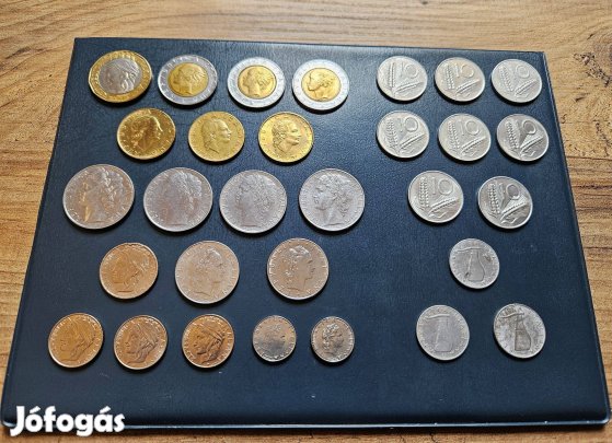 Olaszország líra 1952-1998 érme csomag lot (30db érme)